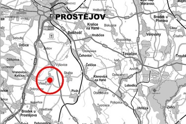mapa kde najdete Vřesovice